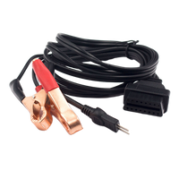 Câble avec prise OBD et pinces de batterie rouge et noire pour le kit Diagbox Lexia 3 PP2000