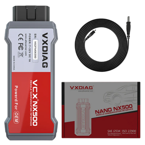 Contenu du pack VCX Nano Mazda avec interface et câble