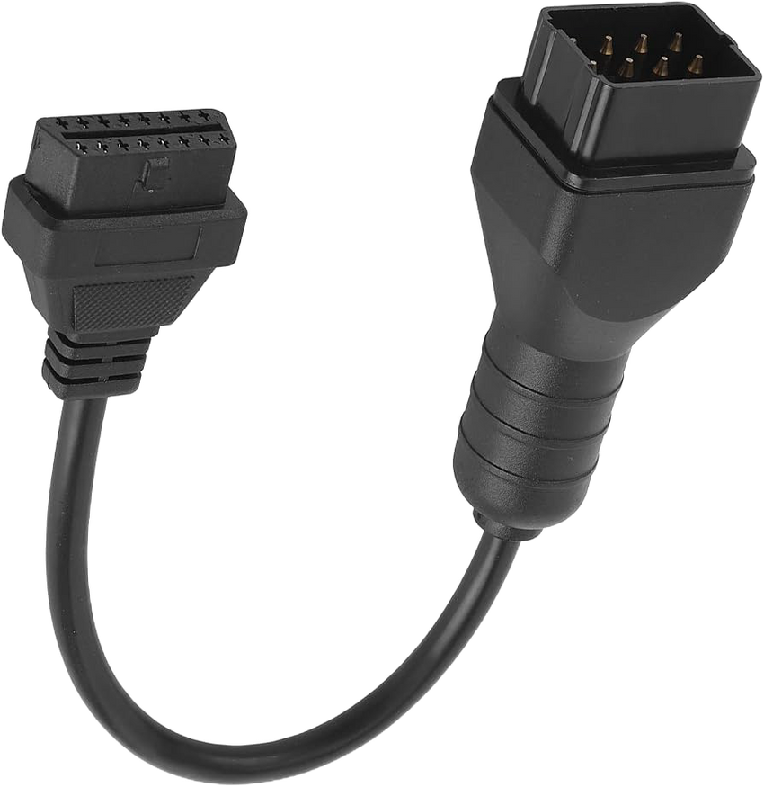 Câble OBD Renault avec connecteur 12 broches et connecteur OBD2 16 broches