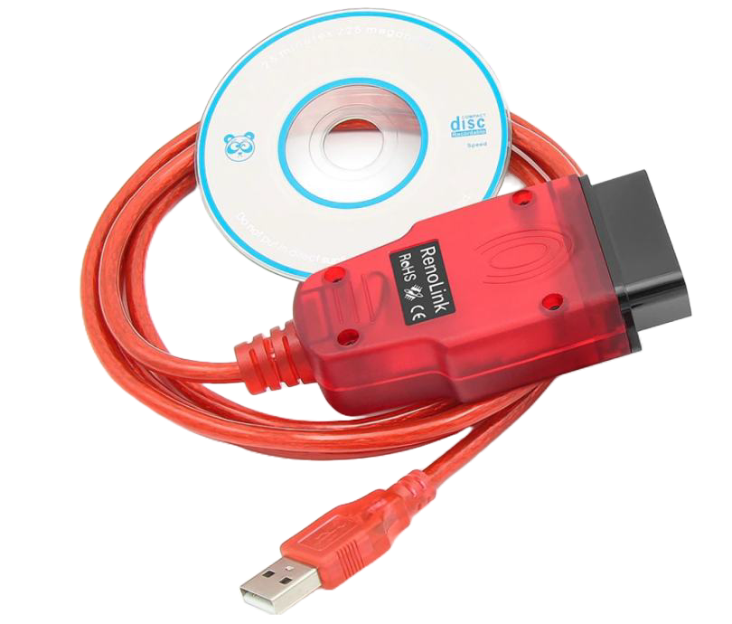 Interface USB Renolink 2.11 pour diagnostic Renault, Dacia et Nissan complète