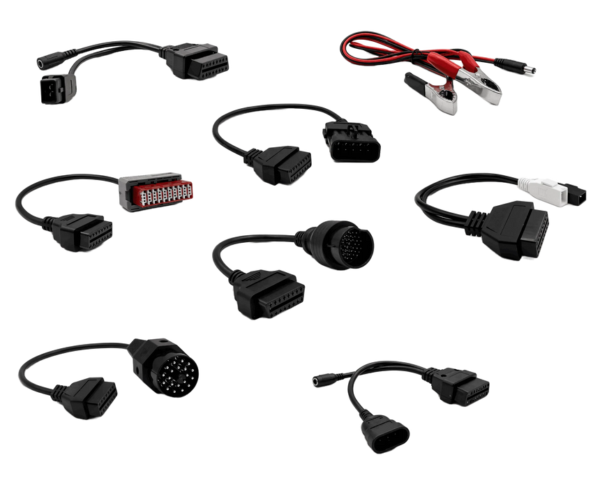 Connecteurs des câbles adaptateurs OBD multi-marques en gros plan